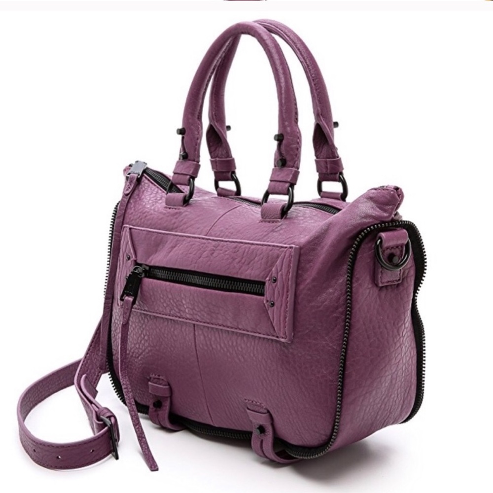 SHE + LO Lavender Satchel Shoulder Bag Leather